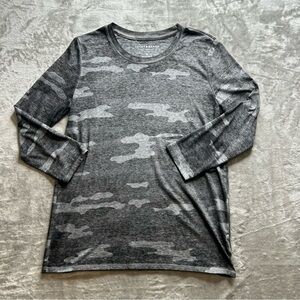 Lucky Brand Gray Camouflage Long Sleeve Shirt